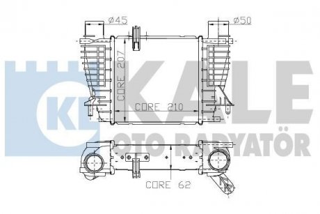 KALE RENAULT интеркулер Clio III,Modus,Nissan Cube,Juke Note,NV200 1.5dCi 05- Kale oto radyator 243400