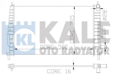 KALE MAZDA Радиатор охлаждения 121,Ford Fiesta IV 1.3 95- Kale oto radyator 341920