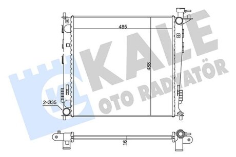 KALE HYUNDAI Радиатор охлаждения ix35,Kia Sportage 1.7/2.0CRDi 10- Kale oto radyator 341960