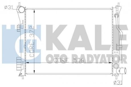 Радіатор охолодження Hyundai Accent Iv, I20 - Kia Rio Iii Radiator Kale oto radyator 342280