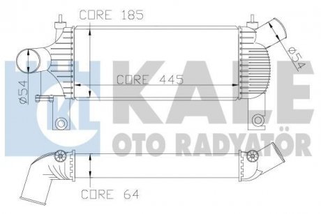 KALE NISSAN Интеркулер Navara,Pathfinder 2.5dCi 05- Kale oto radyator 342355