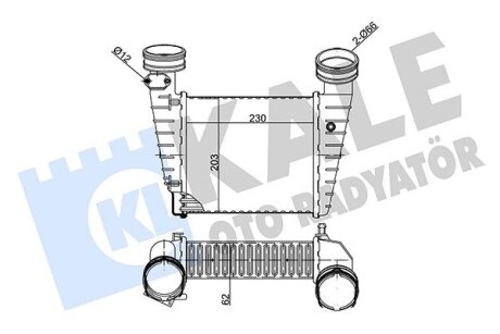 KALE VW Интеркулер Passat,Skoda SuperB I 1.8T 20V 00- Kale oto radyator 342375