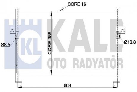 Радиатор кондиционера Hyundai H-1 / Starex, H-1 Box, H100, Porter Condenser Kale oto radyator 342425