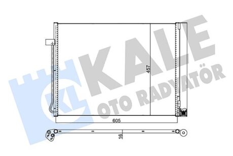 KALE BMW Радиатор кондиционера X5 E70,F15,X6 E71,F16 07- Kale oto radyator 342495