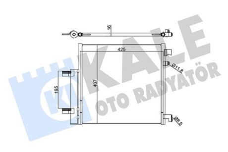 KALE CHEVROLET Радиатор кондиционера Spark 1.0/1.2 10- Kale oto radyator 342515