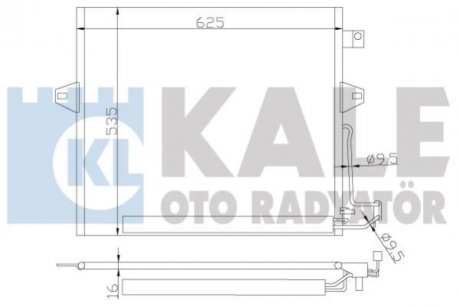 KALE DB Радиатор кондиционера W164/X167,G/M/R-Class Kale oto radyator 342630