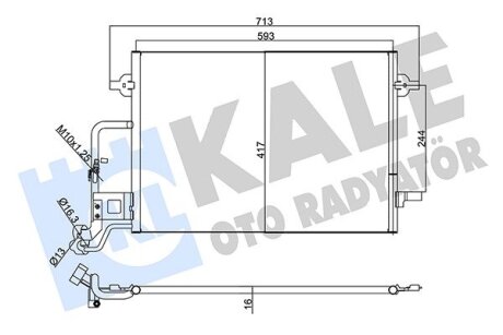 KALE VW Радиатор кондиционера Passat 00-,Skoda SuperB I Kale oto radyator 342920