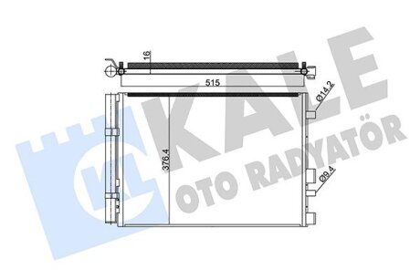 KALE HYUNDAI Радиатор кондиционера i20 1.1/1.4CRDi 12- Kale oto radyator 342990 (фото 1)