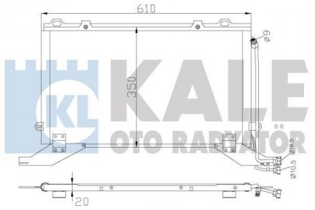 KALE DB Радиатор кондиционера W210 Kale oto radyator 343045