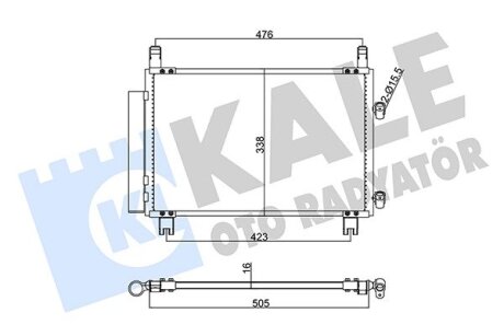 Радиатор кондиционера Daihutsu Charade - Toyota Yaris Condenser Kale oto radyator 343110