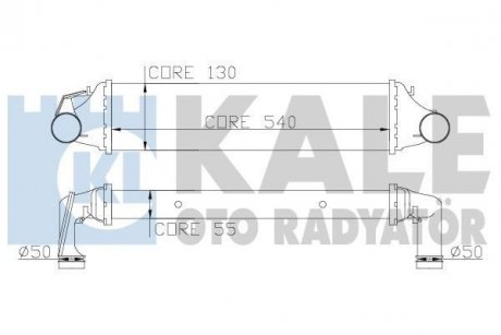 KALE BMW Интеркулер 3 E46 320/330d 99- Kale oto radyator 343400