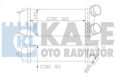 KALE CITROEN Интеркулер C4 I,Grand Picasso,Peugeot 307 1.6HDI 04- Kale oto radyator 344000