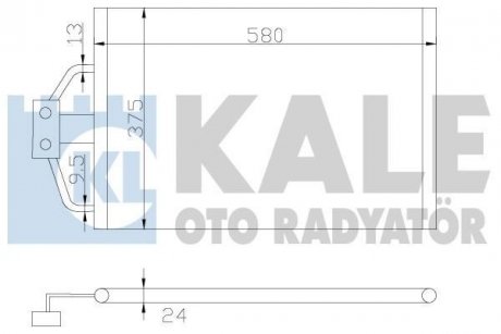 KALE RENAULT Радиатор кондиционера Megane I 95- Kale oto radyator 344320