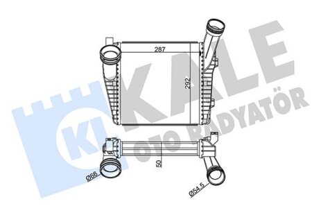 Интеркулер VW Touareg, Porsche Cayenne Kale oto radyator 344745