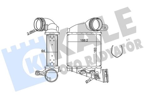 Интеркулер Audi A3, Seat Leon, Skoda OctaVIa, Volkswagen Golf IV Kale oto radyator 344770