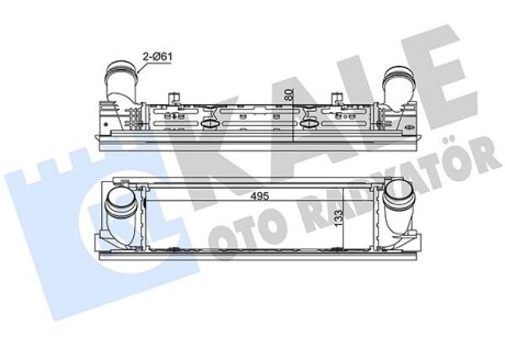 KALE BMW Интеркулер 1 F20,2 F22,3 F30,4 Gran Coupe 2.0/2.0d Kale oto radyator 344825