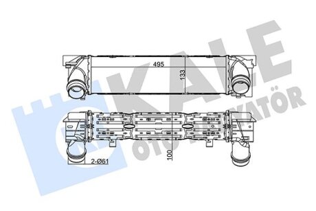 KALE BMW Интеркулер 1 F20,2,3 F30,4 Gran Coupe 2.0d/35i Kale oto radyator 344840