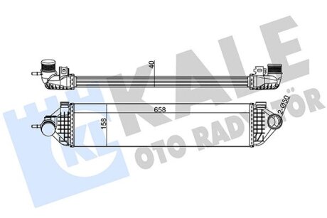 Інтеркулер Ford C-Max II, Focus III, Grand C-Max, Kuga II Kale oto radyator 344915