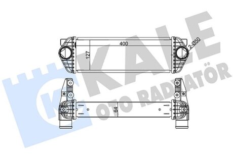 KALE FORD Интеркулер Transit Connect 1.8TDCi 06- Kale oto radyator 344920