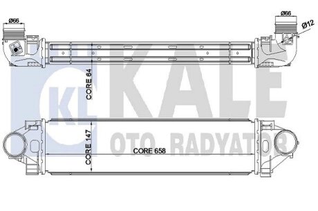 KALE FORD Интеркулер Mondeo IV,S-Max 2.5 06-,LANDROVER Discovery Sport,Freelander II,Range Rover Evoque Kale oto radyator 344930