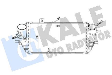 KALE HYUNDAI Интеркулер Elantra,i20/30,Kia Ceed,Rio III,Soul 1.1/1.6CRDi Kale oto radyator 344950 (фото 1)