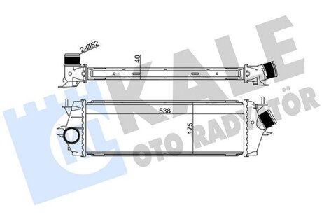 Интеркулер Nissan Primastar, Opel VIVaro A, Renault Trafic II Kale oto radyator 345030