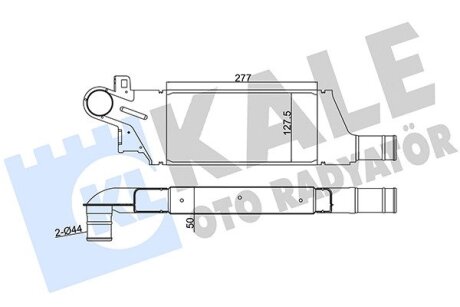 KALE OPEL Интеркулер Combo Tour,Corsa C 1.7DI 00- Kale oto radyator 345040 (фото 1)