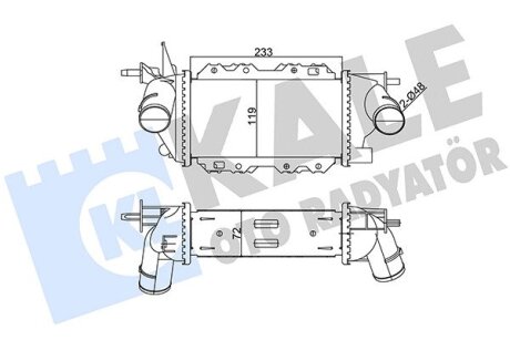 KALE OPEL Интеркулер Vectra B 2.0/2.2DTI 97- Kale oto radyator 345050