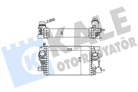 KALE OPEL Интеркулер Meriva B 1.4 Kale oto radyator 345055