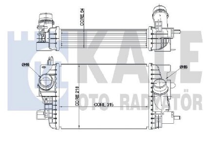 KALE OPEL Интеркулер Meriva B 1.3CDTI 10- Kale oto radyator 345060