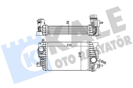 KALE OPEL Интеркулер Meriva B 1.6/1.7CDTI 10- Kale oto radyator 345065