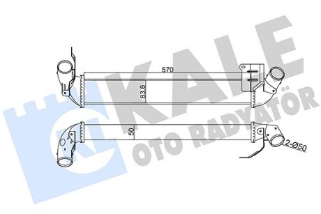 KALE RENAULT Интеркулер Clio II,Symbol 1.5dCi 01- Kale oto radyator 345120