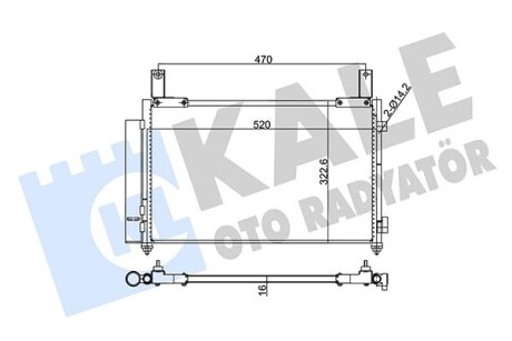 KALE CHEVROLET Радиатор кондиционера Spark,Matiz Kale oto radyator 345165