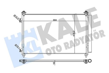 KALE MAZDA Радиатор кондиционера CX-9 3.5/3.7 06- Kale oto radyator 345250