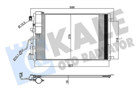 Радіатор кондиціонера Nissan Qashqai, Qashqai +2 Kale oto radyator 345260