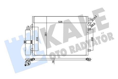 KALE RENAULT Радиатор кондиционера Sandero,Logan 1.4/1.6 Kale oto radyator 345285