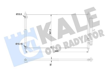 Радиатор кондиционера Honda Accord IX M/A Kale oto radyator 345405