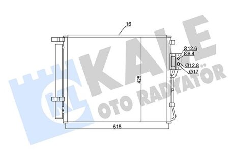 Радиатор кондиционера Hyundai Santa Fe II Kale oto radyator 345435 (фото 1)