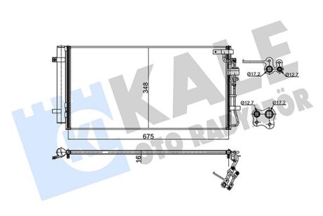 Радіатор кондиціонера Kia Carens III Kale oto radyator 345475