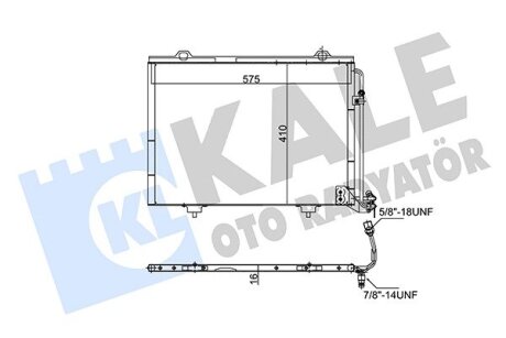 KALE DB Радиатор кондиционера W202,Chrysler Crossfire Kale oto radyator 345510