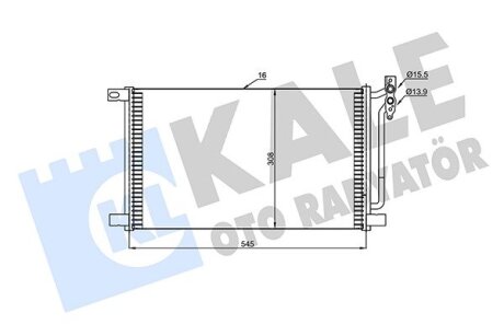 KALE BMW Радиатор кондиционера 3 E46 99- Kale oto radyator 345615