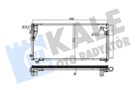 KALE CHRYSLER Радиатор кондиционера Sebring 01- Kale oto radyator 345635
