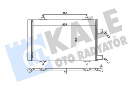 Радиатор кондиционера Citroen C5 III, Peugeot 508 I, 508 Sw I Kale oto radyator 345665