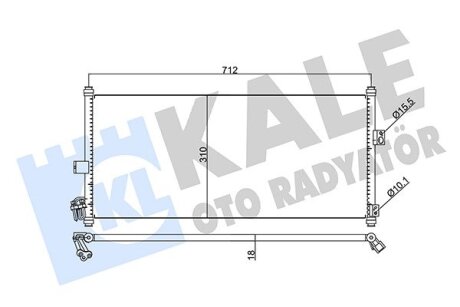 KALE NISSAN Радиатор кондиционера Almera II 00- Kale oto radyator 345790 (фото 1)