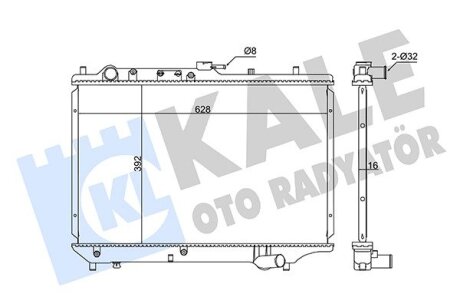 KALE MAZDA Радиатор охлаждения 323 IV 1.3/1.8 89- Kale oto radyator 345965