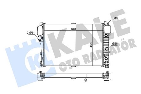 KALE DB Радиатор охлаждения S-Class W221 2.0/6.0 05- Kale oto radyator 345970