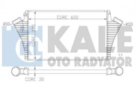 KALE OPEL интеркулер Signum,Vectra C,Saab 9-3,Cadillac BLS 2.0 16V Turbo/2.2DTI 16V 02- Kale oto radyator 346000