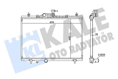 Радіатор охолодження Renault Koleos I Radiator Kale oto radyator 346015