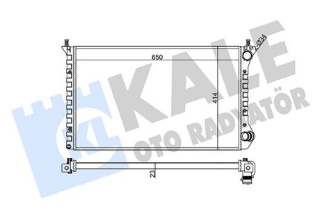 KALE FIAT Радиатор охлаждения Doblo 1.4/1.6/1.9D 01- Kale oto radyator 346110