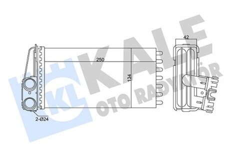 KALE PEUGEOT Радиатор отопления 307 Kale oto radyator 346295